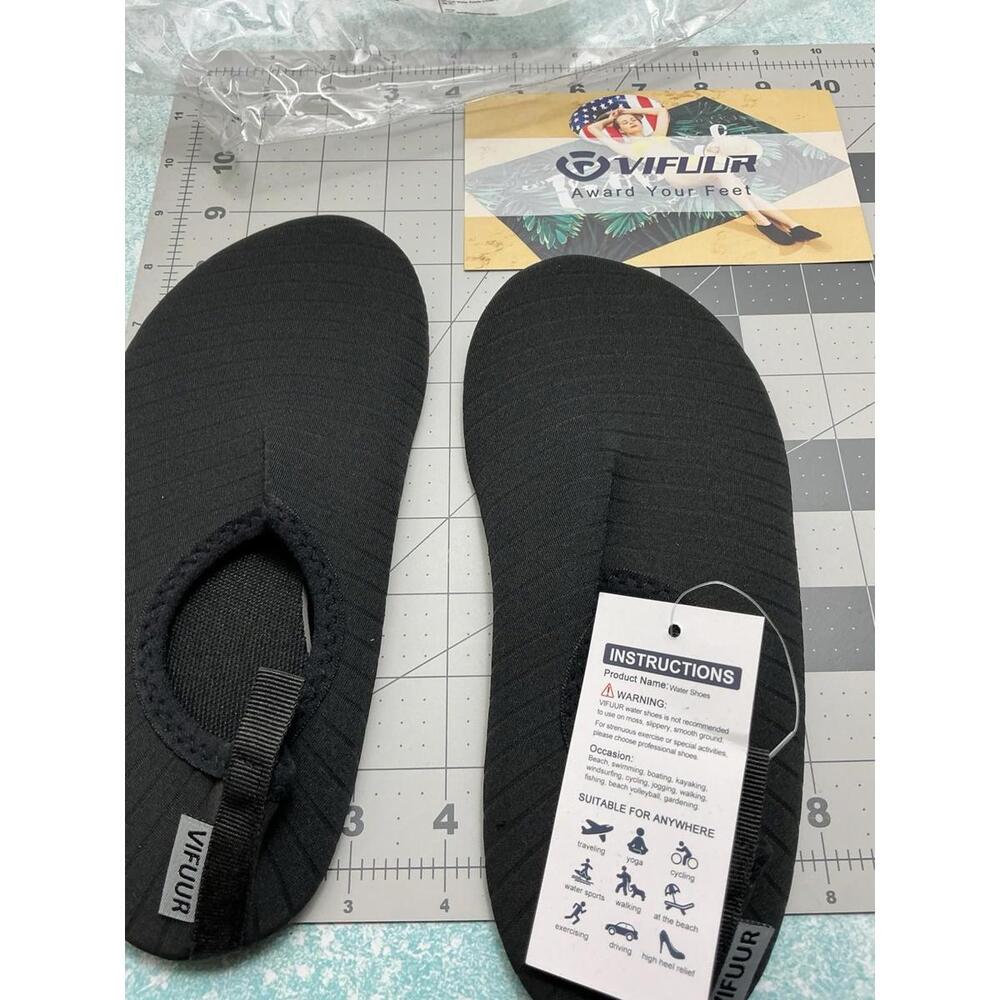 NEW VIFUUR. Water Swim Shoe Beach Aqua Sports Quick Dry Black SzUS 5.5-6.6 - Picture 2 of 7